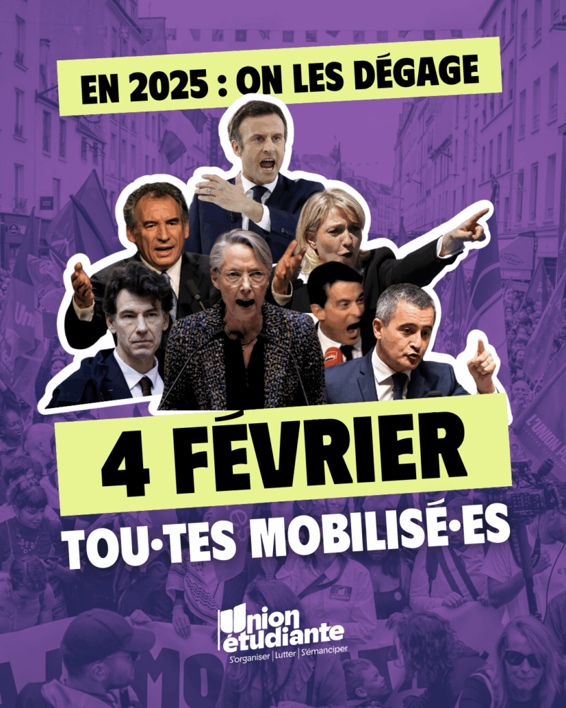 En 2025 : On les dégage ! Le 4 février tou·tes mobilisé·es