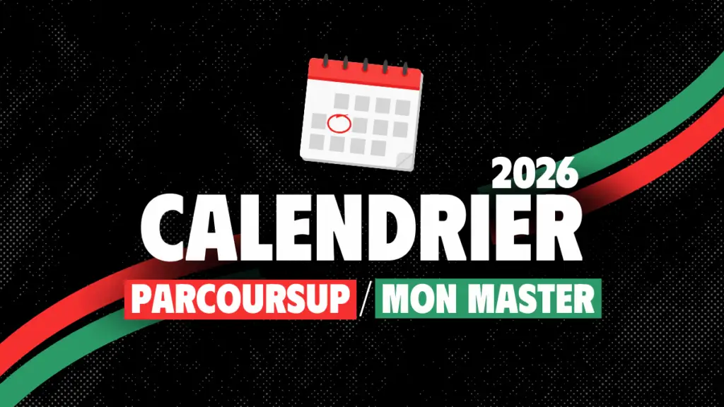 Calendrier Parcoursup et Mon Master pour l'année 2026