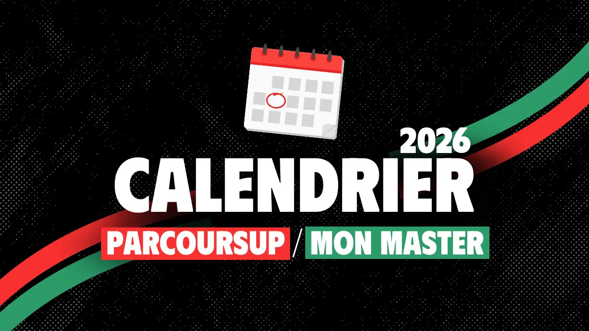 Calendrier Parcoursup et Mon Master pour l'année 2026